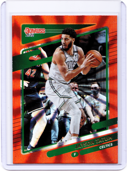 2021-22 Panini Donruss - Holo Orange Laser #60 Jayson Tatum