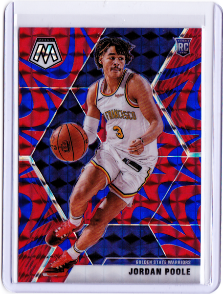 2019-20 Panini Mosaic - Reactive Blue Prizm #228 Jordan Poole RC