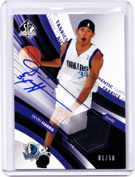 2004-05 SP Authentic - Autographed Authentic Fabrics #AAF-DE  Devin Harris /50