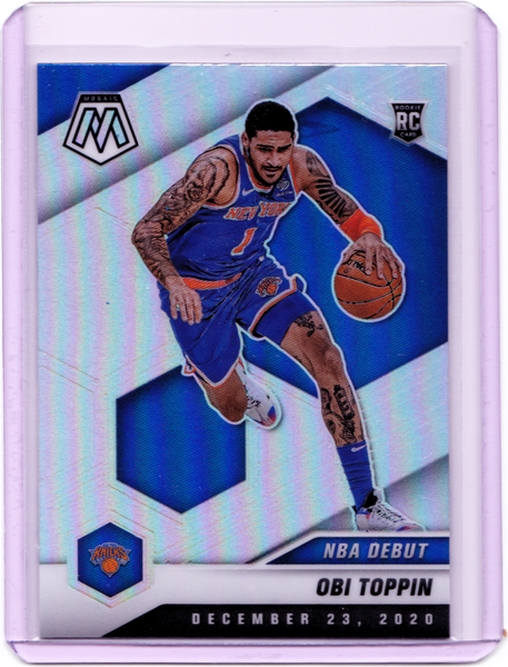 2020-21 Panini Mosaic - Silver Prizm #273  NBA Debut - Obi Toppin RC