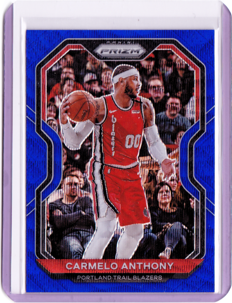 2020-21 Panini Prizm - Blue Wave Prizm #154 Carmelo Anthony