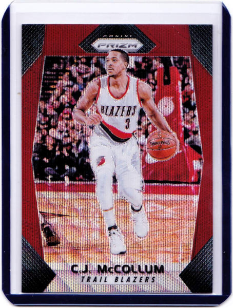 2017-18 Panini Prizm - Ruby Wave Prizms #142 C.J. McCollum