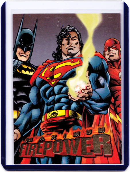 1996 Fleer DC Outburst: Firepower - Maximum Firepower #20 United they stand