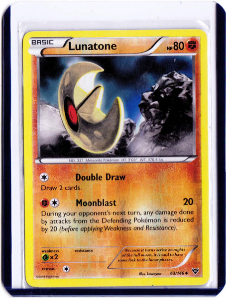 2014 Pokémon XY - Booster Pack - Reverse Foil #63 Lunatone