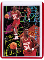 1994-95 Fleer - Triple Threats #6 Hakeem Olajuwon