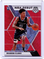 2019-20 Panini Mosaic - Tmall Red Wave Prizm #277  NBA Debut - Brandon Clarke