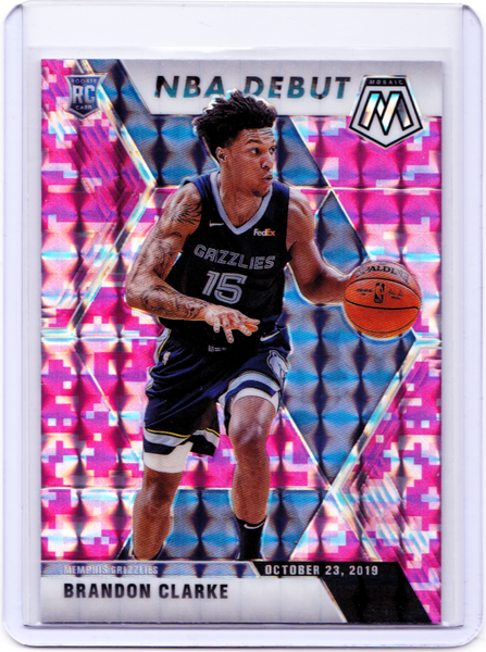 2019-20 Panini Mosaic - Pink Camo Prizm #277  NBA Debut - Brandon Clarke