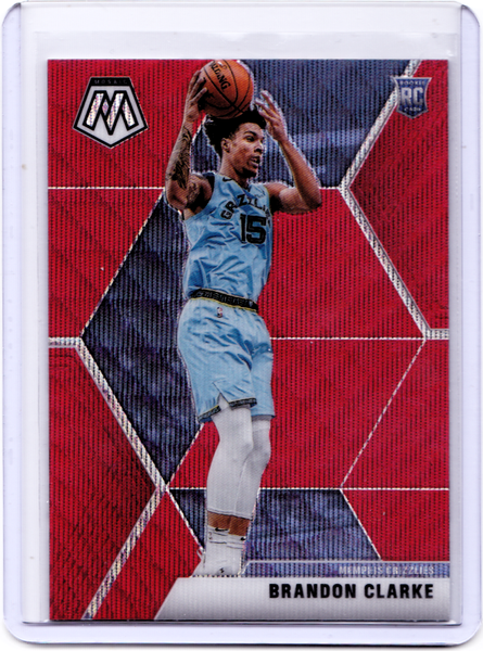 2019-20 Panini Mosaic - Tmall Red Wave Prizm #207 Brandon Clarke RC