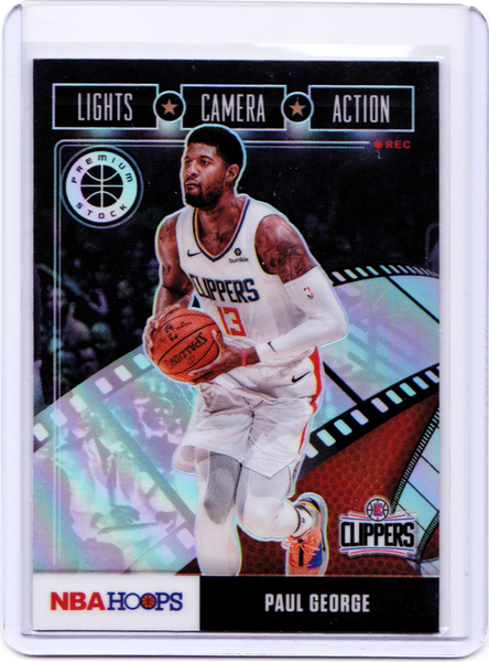 2019-20 Panini NBA Hoops Premium Stock - Lights Camera Action - Holo #5 Paul George