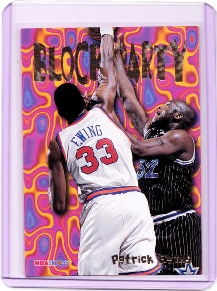 1995-96 NBA Hoops - Block Party #9 Patrick Ewing