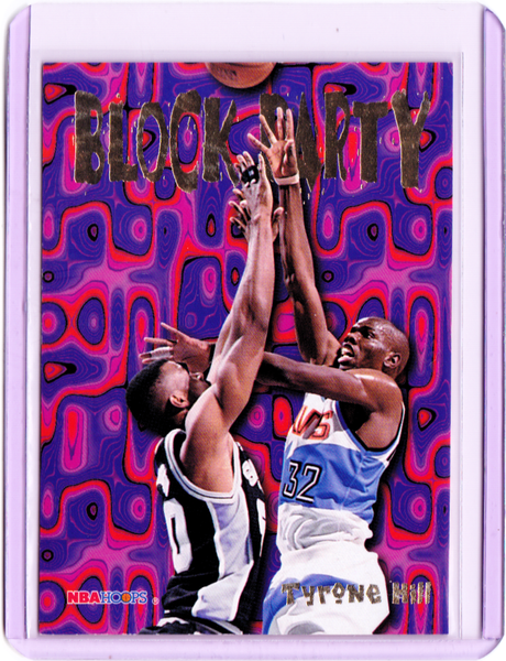 1995-96 NBA Hoops - Block Party #17 Tyrone Hill