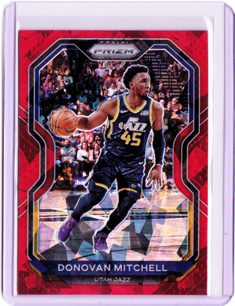 2020-21 Panini Prizm - Red Ice Prizm #67 Donovan Mitchell