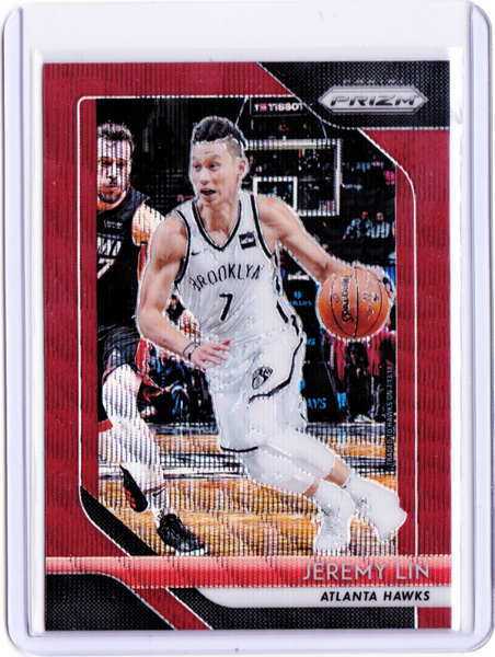 2018-19 Panini Prizm - Ruby Wave Prizm #8 Jeremy Lin