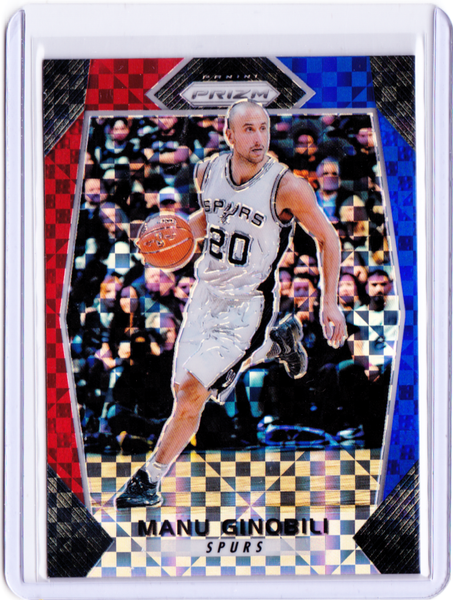 2017-18 Panini Prizm - Red, White & Blue Prizms #297 Manu Ginobili