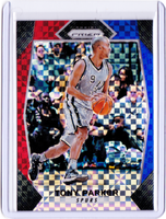 2017-18 Panini Prizm - Red, White & Blue Prizms #291 Tony Parker