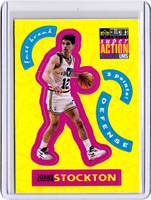 1996-97 Upper Deck Collector's Choice - SuperAction Stick 'ums Stickers Series 2 #S27 John Stockton