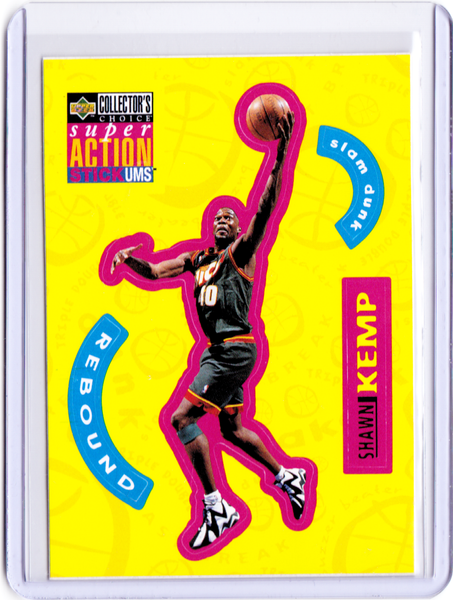 1996-97 Upper Deck Collector's Choice - SuperAction Stick 'ums Stickers Series 1 #S25 Shawn Kemp