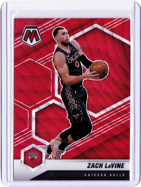 2020-21 Panini Mosaic - Mosaic Red Wave Prizm #66 - Zach LaVine