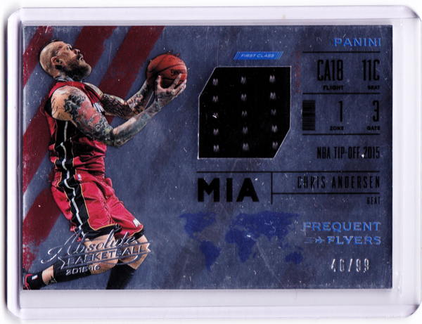 2015-16 Panini Absolute - Frequent Flyer Materials #23 Chris Andersen /99