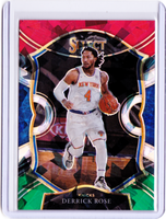 2020-21 Panini Select - Red White Green Cracked Ice Prizm #16 Concourse - Derrick Rose