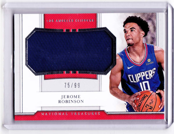 2018-19 Panini National Treasures - Rookie Jumbo Materials #RJ-JRB Jerome Robinson /99