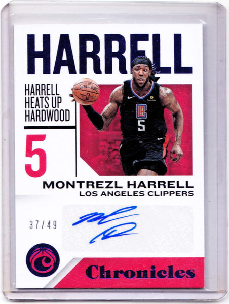 2018-19 Panini Chronicles - Chronicles Signatures - Blue #CS-MH - Montrezl Harrell /49