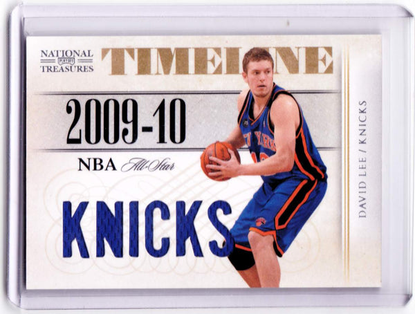 2009-10 Playoff National Treasures - Timeline Materials - Die-Cut Custom Team Nicknames #17 - David Lee /25