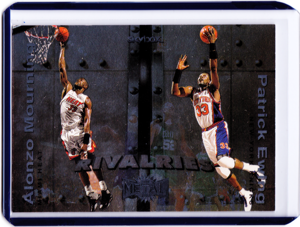 1999-00 Skybox Metal - Rivalries #4 R Alonzo Mourning, Patrick Ewing