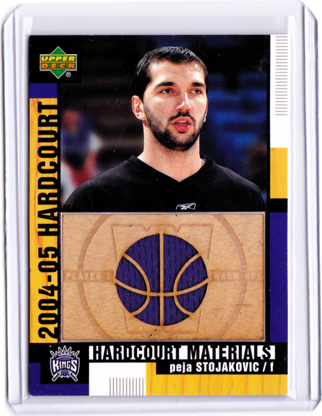 2004-05 Upper Deck Hardcourt - Hardcourt Materials - Combo Player's Materials #HCM-PS Peja Stojakovic