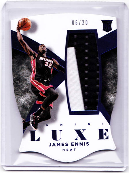 2014-15 Panini Luxe - Memorabilia Die-Cuts Prime - Blue #95 - James Ennis /20