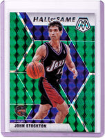 2019-20 Panini Mosaic - Green Prizm #293 - Hall of Fame - John Stockton