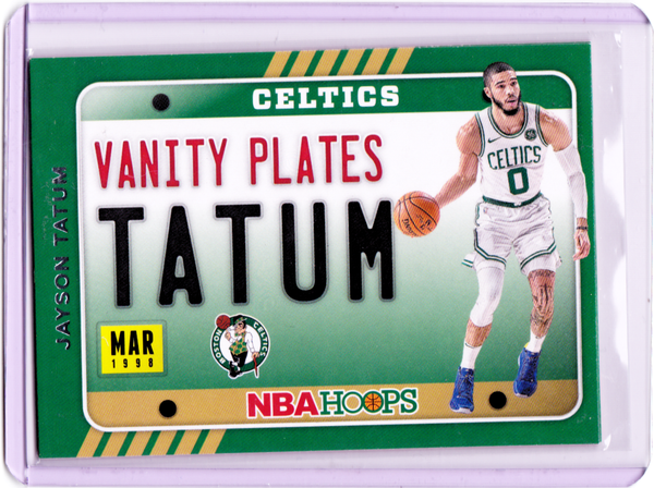 2020-21 Panini NBA Hoops - Vanity Plates #22 Jayson Tatum