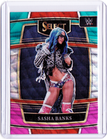 2022 Panini Select WWE - Tri-Color Prizm #86 Concourse - Sasha Banks