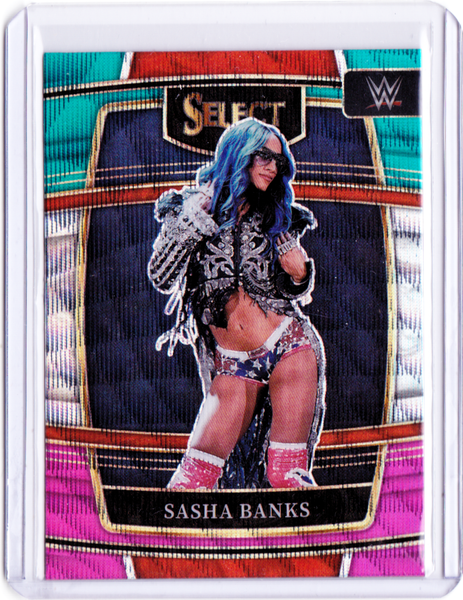 2022 Panini Select WWE - Tri-Color Prizm #86 Concourse - Sasha Banks