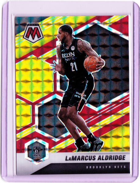 2020-21 Panini Mosaic - Choice Fusion Red & Yellow Prizm #182 LaMarcus Aldridge /88