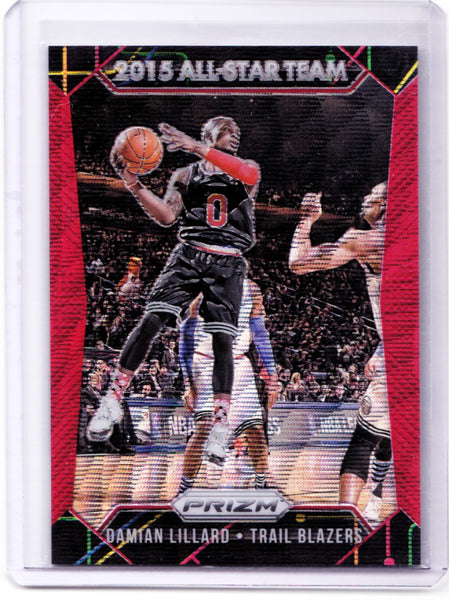 2015-16 Panini Prizm - Ruby Wave Prizm #370 Damian Lillard /350