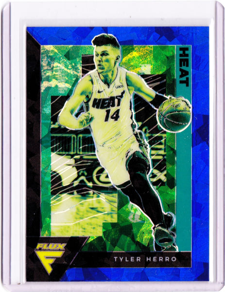 2020-21 Panini Flux - Blue Cracked Ice #95 Tyler Herro