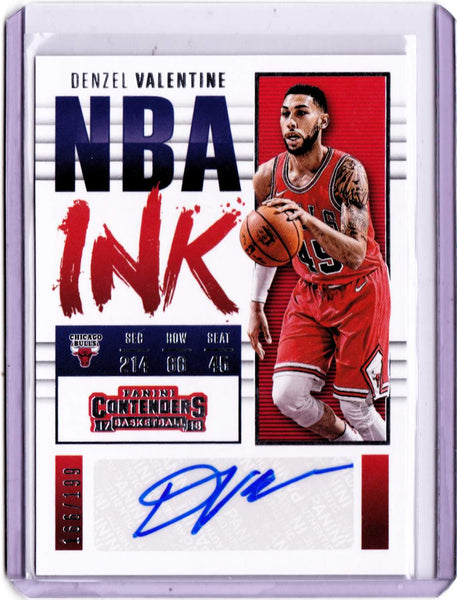 2017-18 Panini Contenders - NBA Ink #NI-DZV Denzel Valentine /199