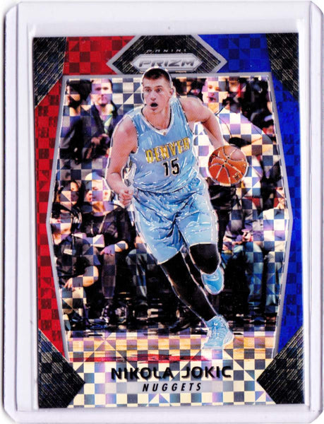 2017-18 Panini Prizm  Red, White & Blue Prizms #166 - Nikola Jokic